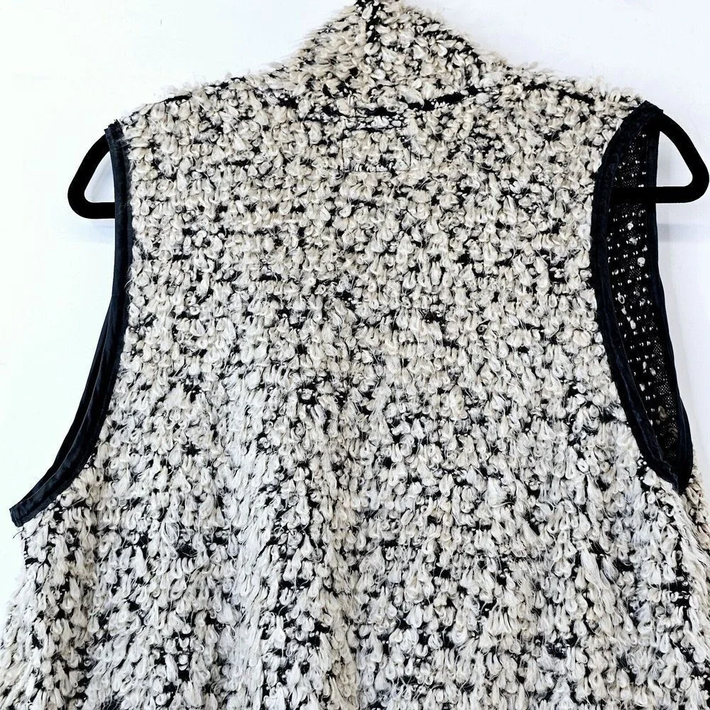 KUT from‎ the Kloth Waterfall Open Front Textured Knit Vest Women's Large Casual